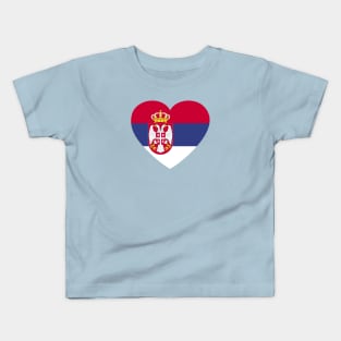 I Love Serbia // Heart-Shaped Serbian Flag Kids T-Shirt